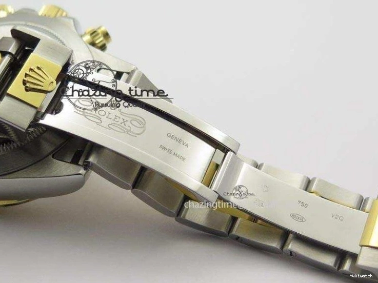 YG Bracelet Dial On Edition JF Daytona A7750 YG Best SS SS 116523 White 0106